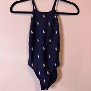 Polo by Ralph lauren girls pony logo one piece swimsuit size 7